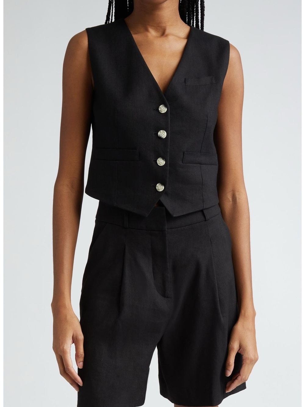 Veronica Beard NWT Linen Blend Bennett Vest $328 Sz 2